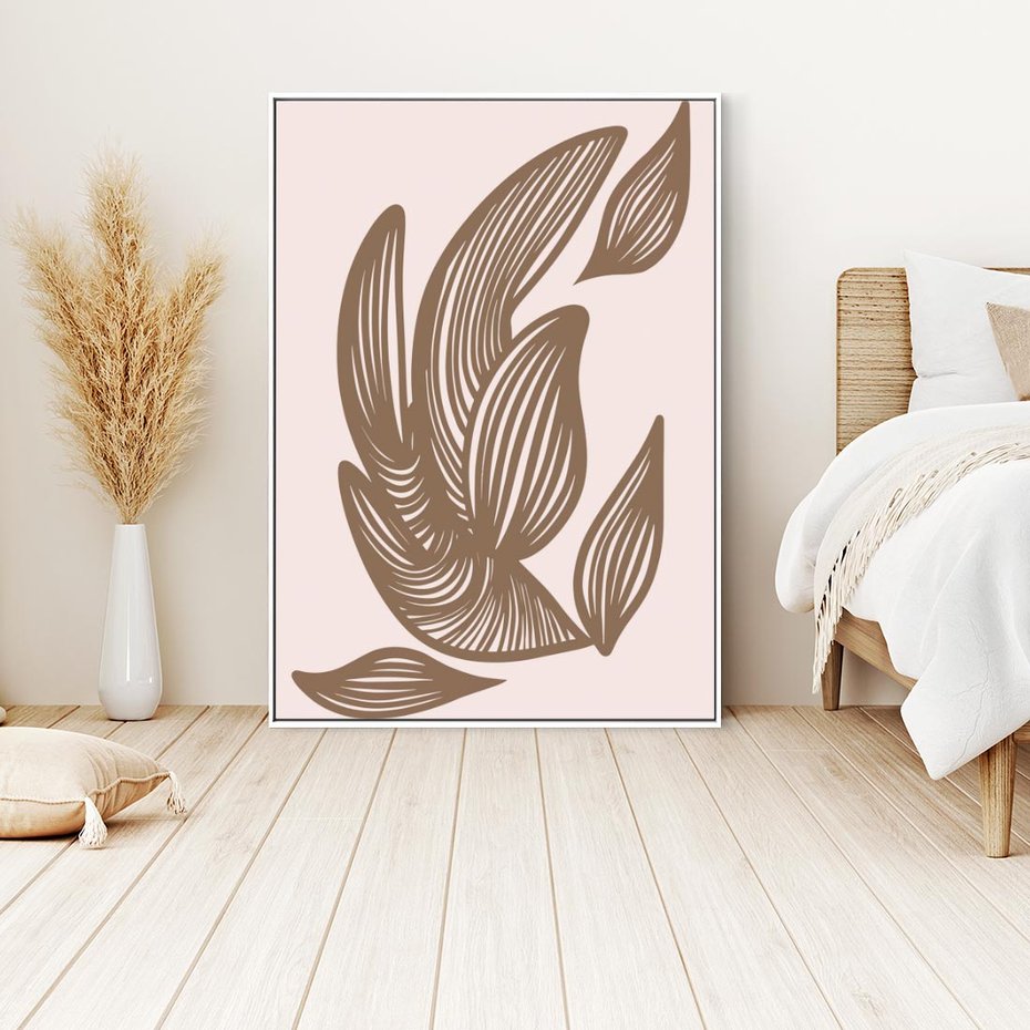 Obraz w ramie 80x120 - Nowoczesne Harmonie - skandynawski styl, plakat - rama biała