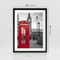 Plakat w ramie 30x40 - Budka w Londynie - Londyn, budka - rama czarna