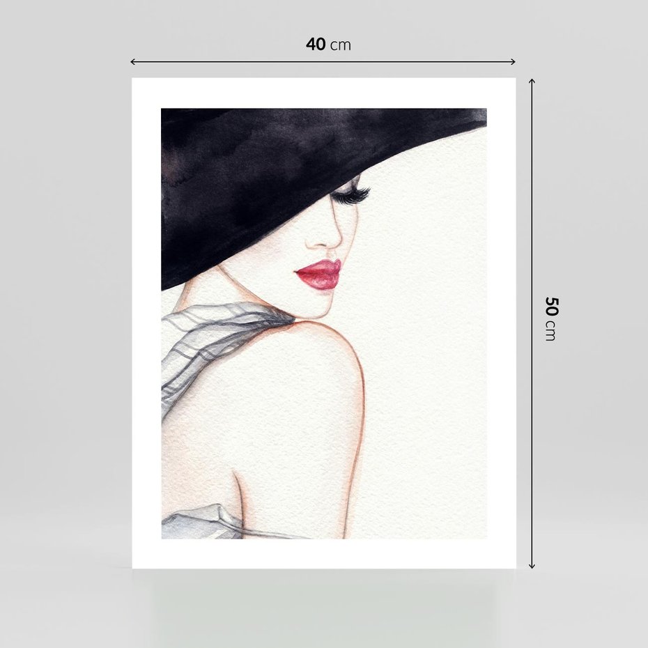 Plakat bez ramy 40x50 - Stylowa Ekspresja - kobieta, moda