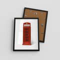 Plakat w ramie 30x40 - Ikona Londynu - Londyn, budka - rama czarna