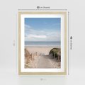 Plakat w ramie 30x40 - Plażowy pomost - plaża, pomost - rama drewno