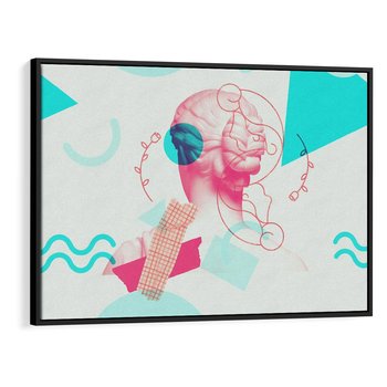 Obraz w ramie 100x70 - Sztuka w Różach - nowoczesna sztuka, kolaż ze zdjęć - rama czarna