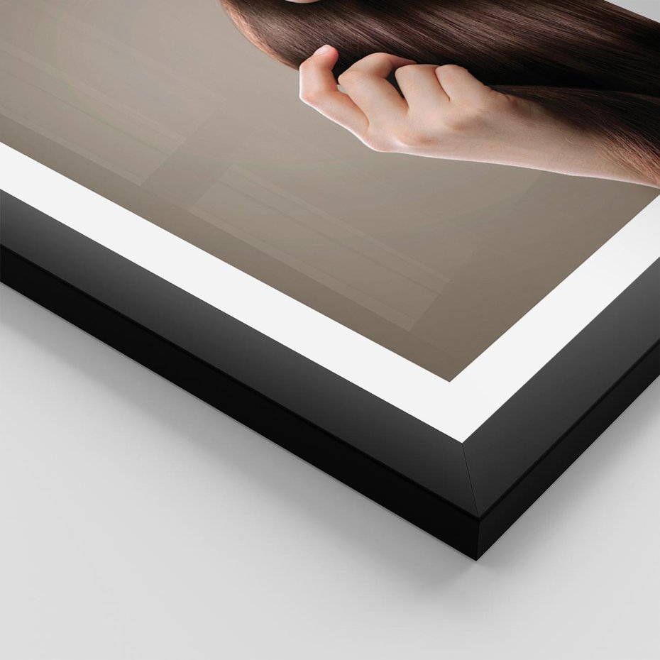 Plakat w ramie 30x40 - Piękno fryzury - włosy, fryzura - rama czarna