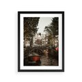 Plakat w ramie 30x40 - Jesienne Uroki Holandii: Kanały i Most - Holandia, kanały - rama czarna