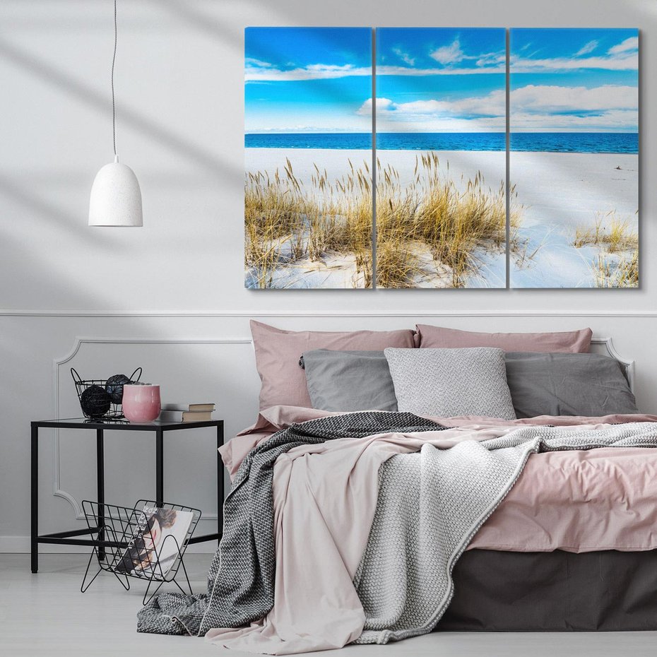 Obraz na płótnie 120x80 - Błogi Relaks - Łeba, bałtyk