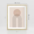 Plakat w ramie 40x50 - Konturem Zdefiniowane - boho plakat, minimalizm - rama drewno