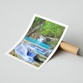 Plakat bez ramy 21x30 - Siła Rzeki i Urok Wodospadu - rzeka, wodospad