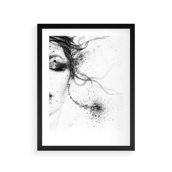 Plakat w ramie 40x50 - Eksplozja Kolorów - akwarela, abstrakcja - rama czarna