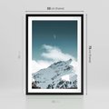 Plakat w ramie 50x70 - Nocna Magia w Górach - fotografia, śnieg - rama czarna