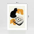 Plakat bez ramy 30x40 - Nowoczesny Kot - grafika, kot