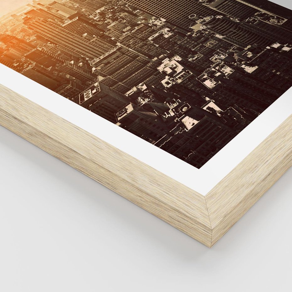 Plakat w ramie 30x40 - Nowojorska Skyline - Manhattan, Nowy Jork - rama drewno
