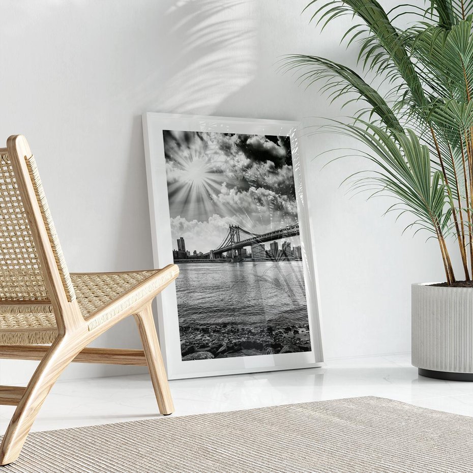 Plakat bez ramy 21x30 - Most w Mieście - most, miasto