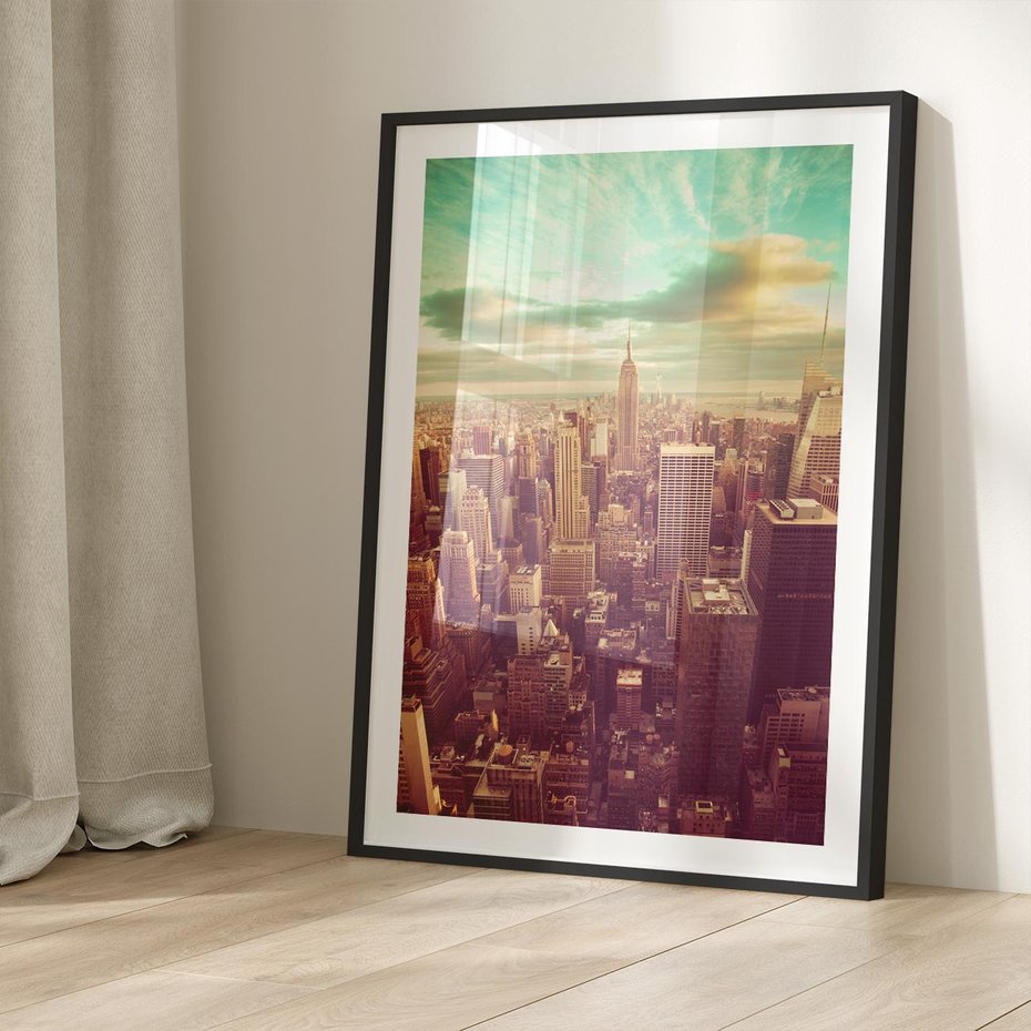 Plakat w ramie 40x50 - Nowy Jork w oczach - Nowy Jork - rama czarna