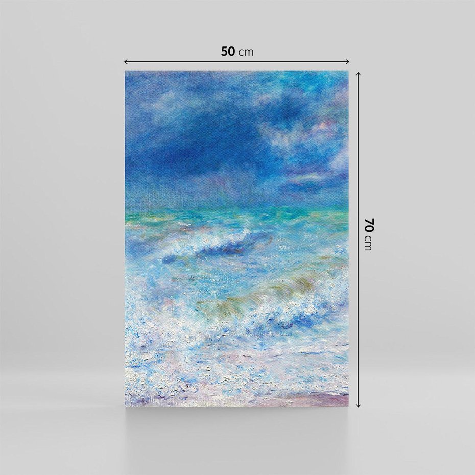Obraz na płótnie 50x70 - "Seascape" (1897), Pierre-Auguste Renoir - Reprodukcja - reprodukcja, obraz na płótnie