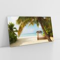 Obraz na płótnie 140x70 - Rajski relaks na Malediwach - Malediwy, plaża