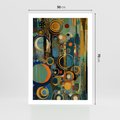 Plakat bez ramy 50x70 - Wibracje Wymyślnych Form - abstrakcyjny obraz, mnogość kolorów