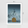 Plakat bez ramy 50x70 - Urok Norweskich Domków - Skandynawia, Norwegia