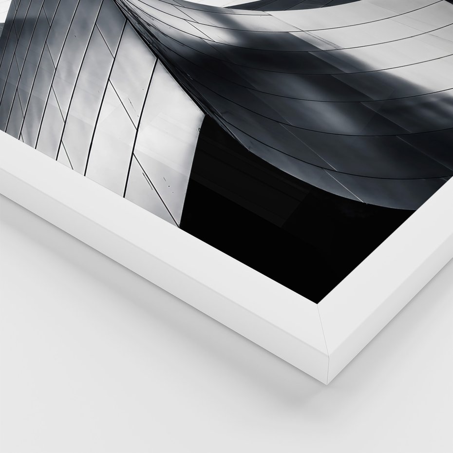 Zestaw obrazy w ramie 40x50 galeria - Nowoczesne, wieżowce, architektura - rama biała