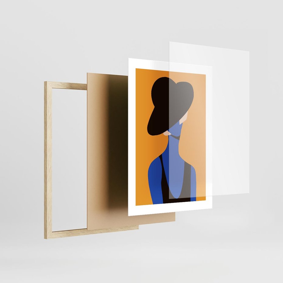 Plakat w ramie 30x40 - Zaklęte Zniknięcie - sztuka nowoczesna, plakat - rama drewno