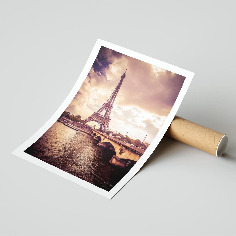 Plakat bez ramy 50x70 - Eiffla: ikona Paryża - Eiffla, Paryż