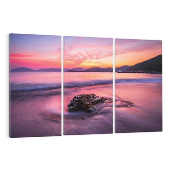 Obraz na płótnie 120x80 - Zaklęty Zachód - magiczny zachód słońca, fioletowe