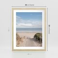 Plakat w ramie 40x50 - Plażowy pomost - plaża, pomost - rama drewno