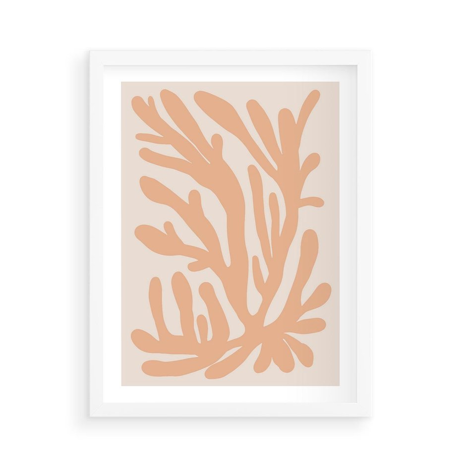 Plakat w ramie 50x70 - Rozkwitające Abstrakcje - nowoczesna sztuka, plakat modern - rama biała