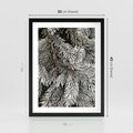 Plakat w ramie 30x40 - Cisza Zimowej Natury - zima, iglaste gałązki - rama czarna