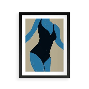 Plakat w ramie 40x50 - Zaklęta Kompozycja - abstrakcyjny plakat, nowoczesna sztuka - rama czarna