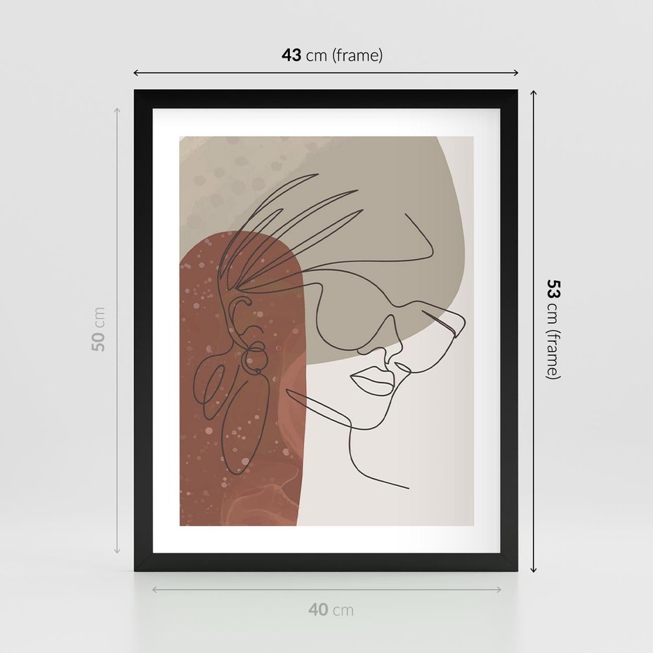 Plakat w ramie 40x50 - Kreatywność na Tle Plam - abstrakcyjna grafika, plamy - rama czarna