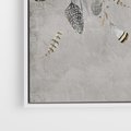 Obraz w ramie 120x80 - Sploty losu na płótnie - kompozycja boho piór, indiańskie pióra - rama biała