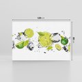 Obraz na płótnie 120x80 - Ekscentryczne limonki z wodą - limonki, woda