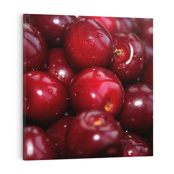 Obraz na płótnie 40x40 - Wiśnie Owocowa Rozkosz - wiśnie, owoce