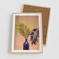 Plakat w ramie 50x70 - Delikatne Piękno - palma, pastele - rama drewno