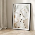 Plakat w ramie 30x40 - Perfumy, Książka i Moda - kobieca kompozycja, perfumy - rama czarna
