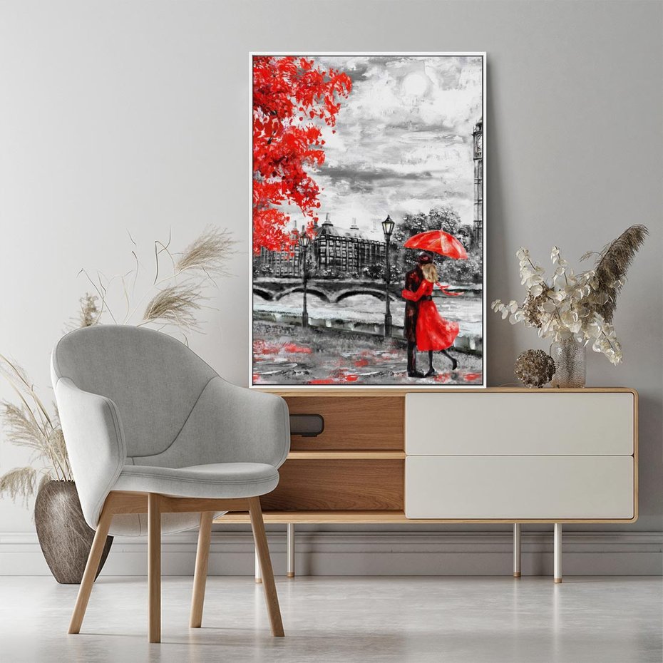 Obraz w ramie 50x70 - Big Ben w Londynie - londyn, big ben - rama biała