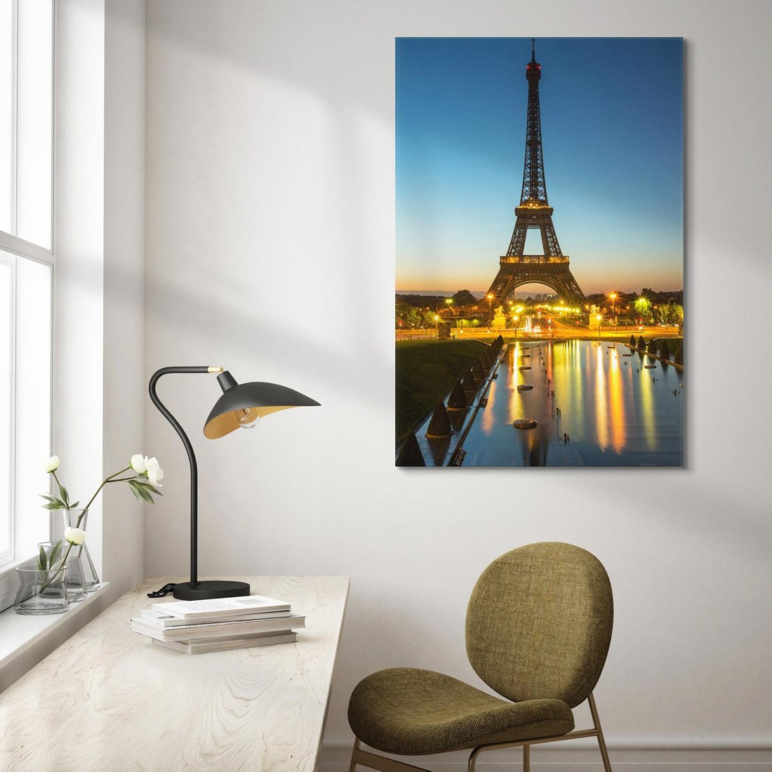 Obraz na płótnie 70x100 - Romantyczny Paryż: Wieża Eiffla - Paryż, Wieża