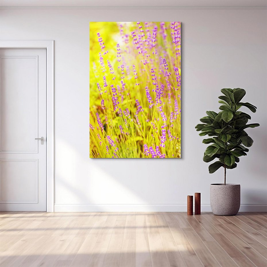 Obraz na płótnie 80x120 - Delikatność natury - lawenda, kwiaty