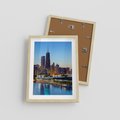Plakat w ramie 30x40 - Miasto nad Rzeką - miasto, rzeka - rama drewno
