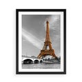 Plakat w ramie 50x70 - Echa Wieży Eiffla - wieża, Eiffla - rama czarna