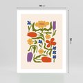 Plakat bez ramy 40x50 - Minimalistyczna Harmonia - kwiaty, sztuka nowoczesna