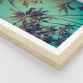 Plakat w ramie 40x50 - Tropikalne palmy w krainie słonecznych wakacji - palmy, tropiki - rama drewno