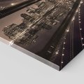 Obraz na płótnie 80x80 - Most na nocnym horyzoncie - most, noc