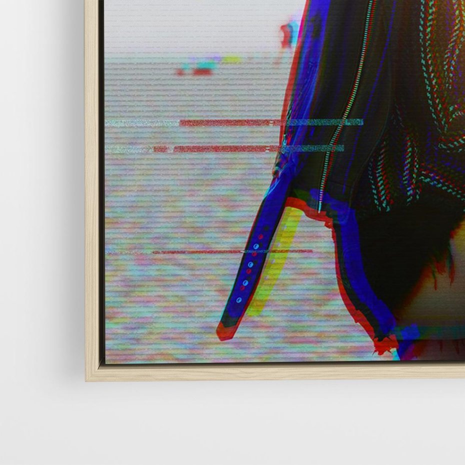 Obraz w ramie 70x50 - Taniec tęsknot - zdjęcie w stylu retro, dodane kolorowe akcenty - rama drewno