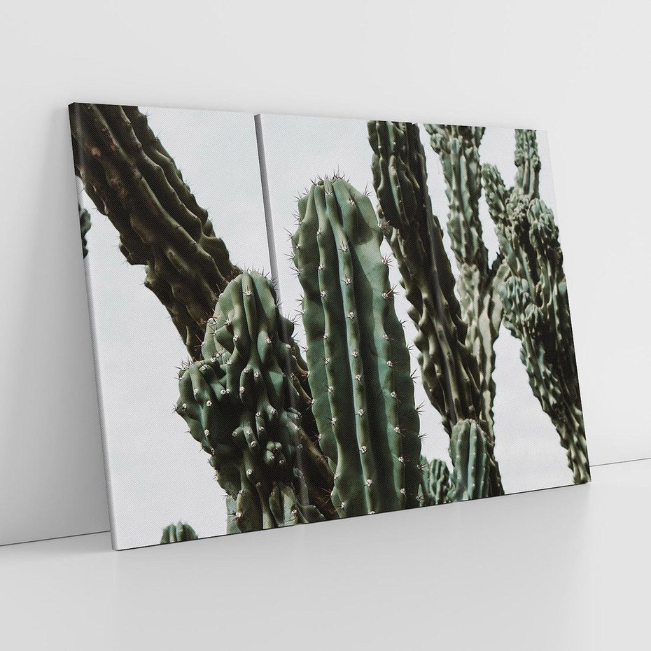 Obraz na płótnie 120x80 - Boho oaza wśród kaktusów - kaktusy, pustynia