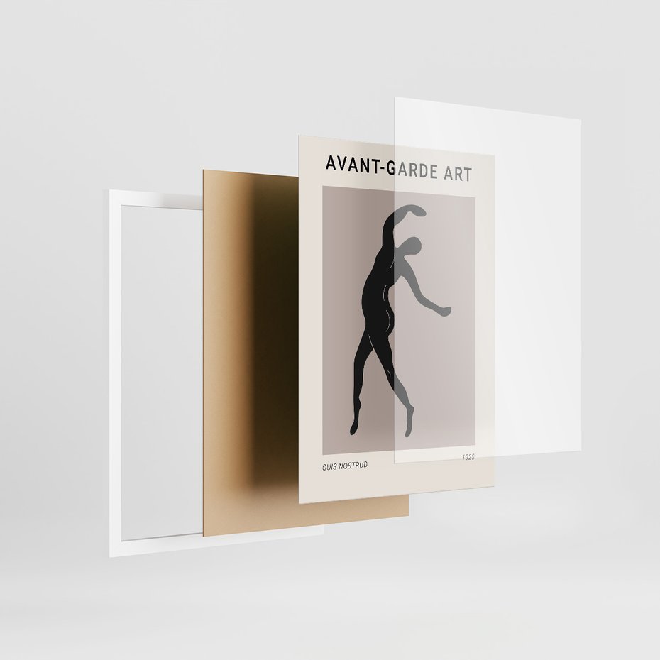 Zestaw obrazy w ramie 40x50 galeria - Nowoczesny, sztuka, art, postacie - rama biała