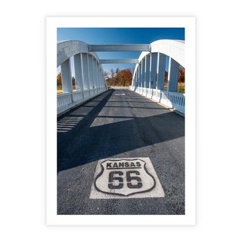 Plakat bez ramy 30x40 - Kansas i Route 66 - Kansas, route 66