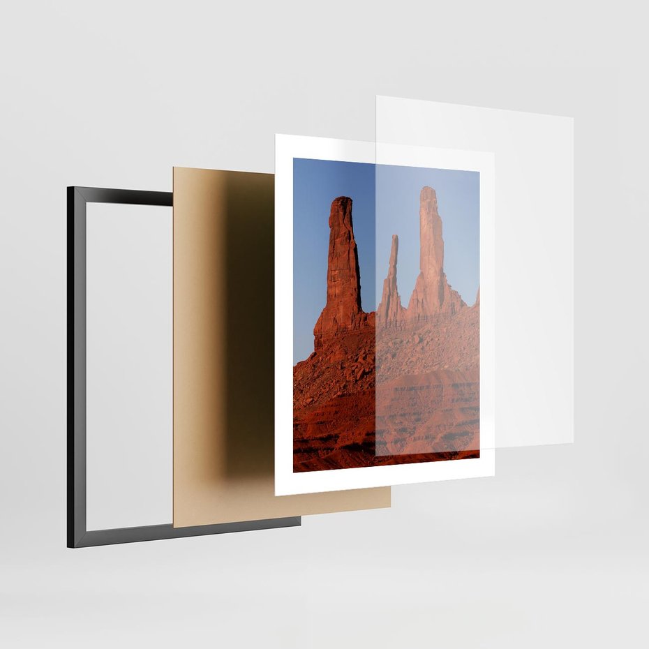 Plakat w ramie 40x50 - Wielki Kanion - majestat pustyni - Wielki Kanion, pustynia - rama czarna