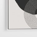 Obraz w ramie 50x50 - Migotliwa Opowieść - abstrakcyjna kompozycja, okręgi - rama biała