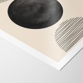 Plakat bez ramy 50x70 - Minimalizm w Kształtach - geometryczny graficzny obraz, czarne koło